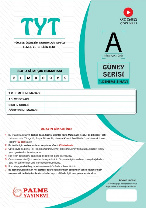 TYT GENEL SET DENEME A SERİSİ